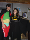 Robin et Batgirl posent