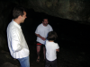 Steph, Daniel and Alice in a cave near DD's