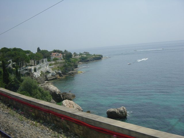 View from the train on a bay