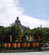 Long flight of stairs leading to the Tiantan Buddha