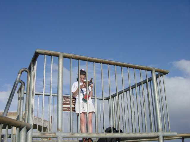 Christelle jailed :-) and reading her guide