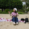 Saeko on the beach
