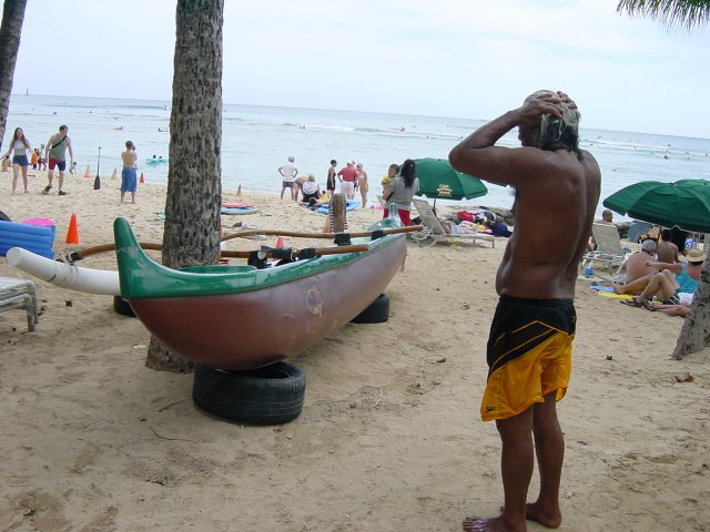 "My goodness, where the other part of my canoe"