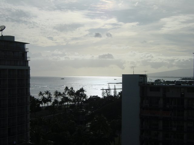 View on the ocean from our hotel room