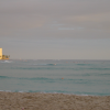 Waikiki beach in the colors of the sun setting