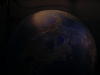 Dans la file d'attente de 'Image Studio': Globe eclaire par projecteur d'epoque'