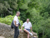 Yves and Daniel on the bridge