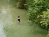 Wendy and Reuben, first brave and courageous people bathing