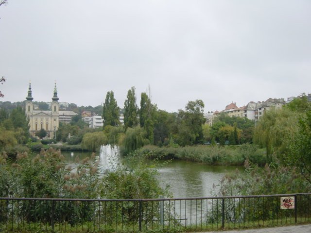 View on a pond just after the Flamenco hotel