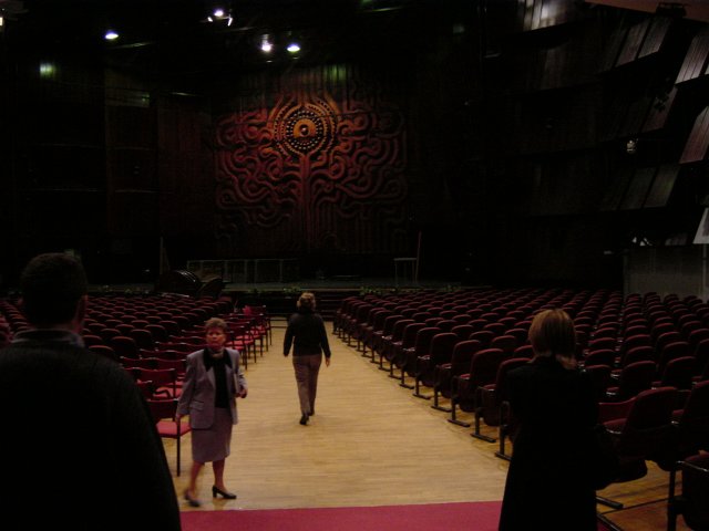 Patria room: view on the rows and stage