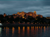 Dinner cruise on the Danube: view on the illuminated castle