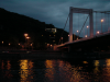 Erzsebet Bridge and lights on the Danube