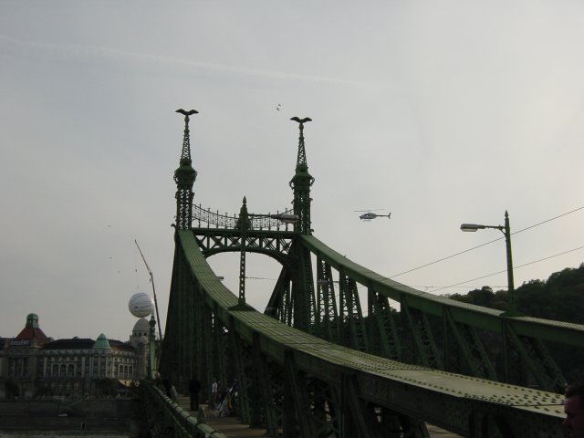 Szabadsag Bridge with balloon