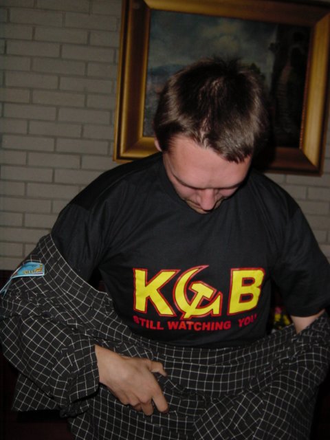 Maxf hiding is "KGB still watching you" t-shirt