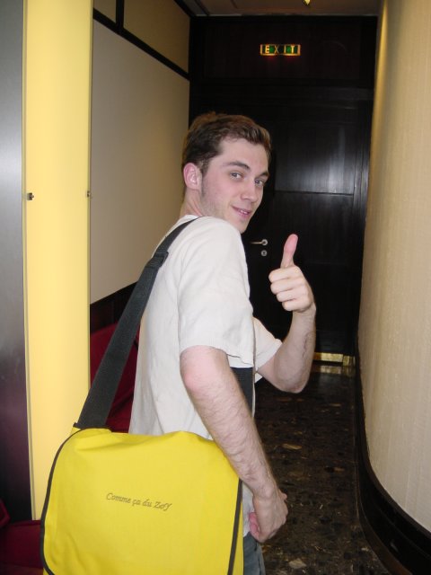 Olivier and his bag "comme ca du zoy"