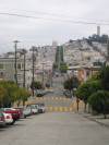 View from nearly the top of Lombard street
