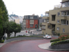 Looking down on Lombard street