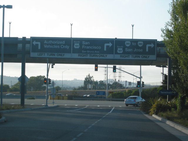 Turn right on the 101 for SFO