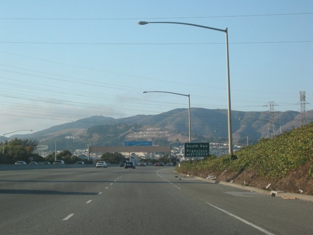 On the freeway to SFO