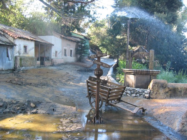 The stage for a flood