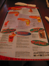 Giant menu at Red Robin