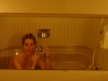 Self portrait of me in the bathtub through the ceiling mirror