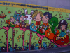 Children paintings on a wall