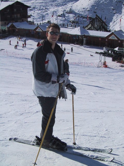 Andrew sur ses skis