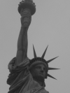 Close up of the statue of Liberty holding the flame