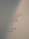 On a slanted wall, some 3D writings in the Stata Center