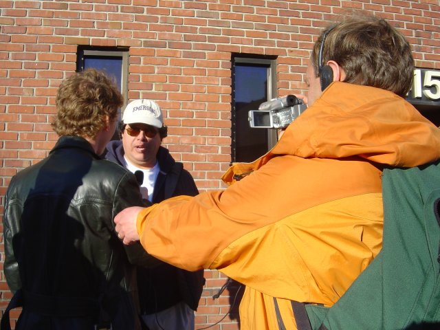 EricP interviewing the "deep web" guy, Tim filming
