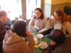 Bert, Emma, Jessica, Shadi, Karima (in a cafe)
