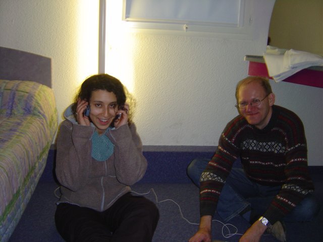 Karima and her two phones, Bert