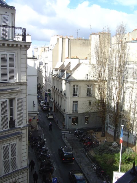 View from Henri's window on the street