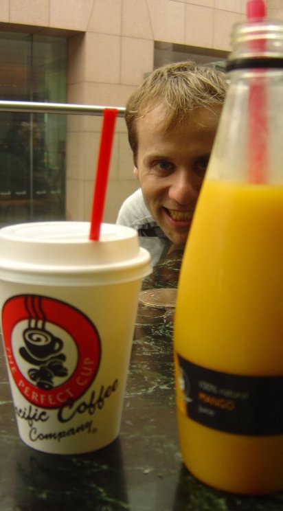 Coffee, Nico, Mango juice!