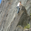 Fabrice rock climbing