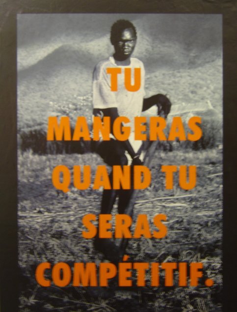 "Tu mangeras quand tu seras competitif" (You will eat when you are competitive) --ouch!