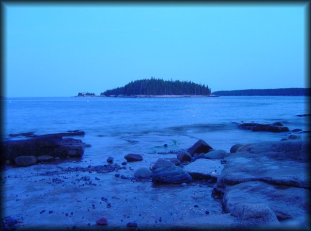 Mark Island, Maine, at dusk