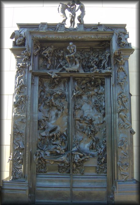 "Gates of Hell", Auguste Rodin, exhibition at Center of Visual Arts, Stanford, CA