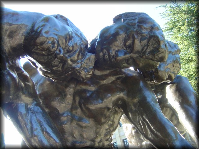 Detail of "The Three Shades", Auguste Rodin, exhibition at Center of Visual Arts, Stanford, CA