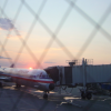 Sunrise at Logan airport, MA