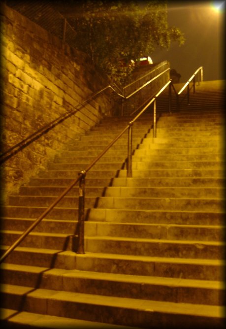 Stairs connecting Grassmarket to Johnston Terrace