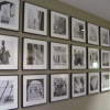 Photographs on a wall inside the Radisson SAS on the Royal Mile