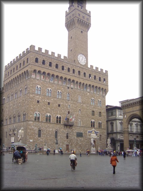 Piazza delle Signoria, il Palazzo Vecchio, Firenze
