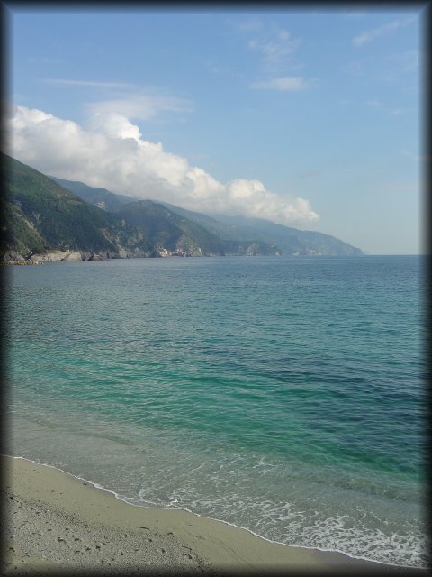 Beach, sea, coast, Monterosso al Mare, one of the cinque terre