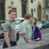 ericP, Mason and Robin kissing, Firenze