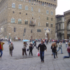 All chased by rain from the Piazza della Signoria that was emptied in less than a minute