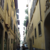 Mason and ericP walking down a narrow street, Firenze