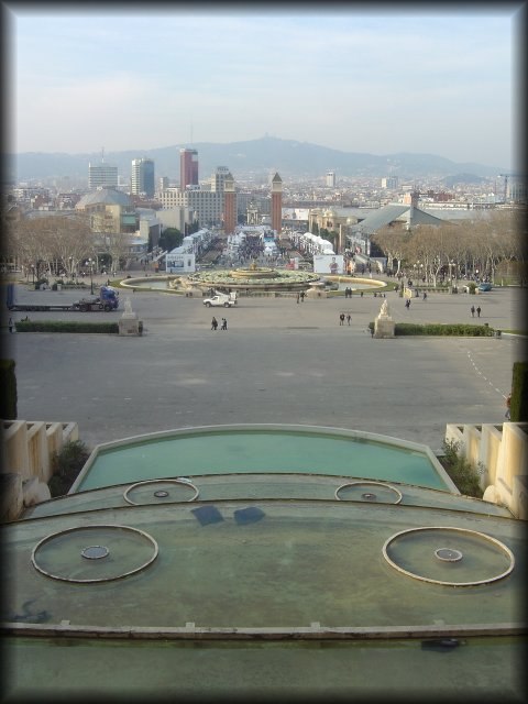 3GSM in Barcelona, viewed from MNAC.
