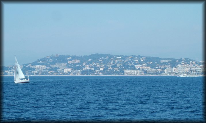 Sailing boat in the bay of Cannes